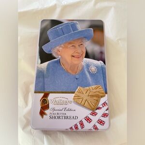 Queen Elizabeth Walkers Shortbread Pure Butter Shortbread Empty Tin 2022